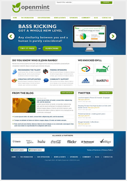 40��˧�����õ�PSD WEBģ����Դ