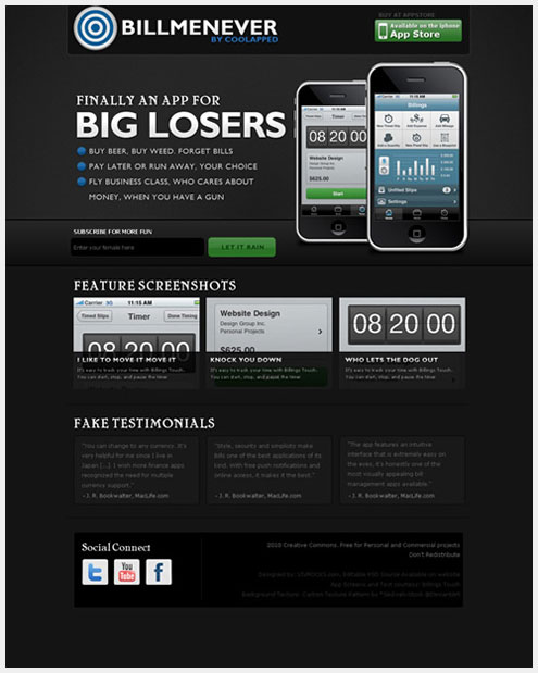 40��˧�����õ�PSD WEBģ����Դ