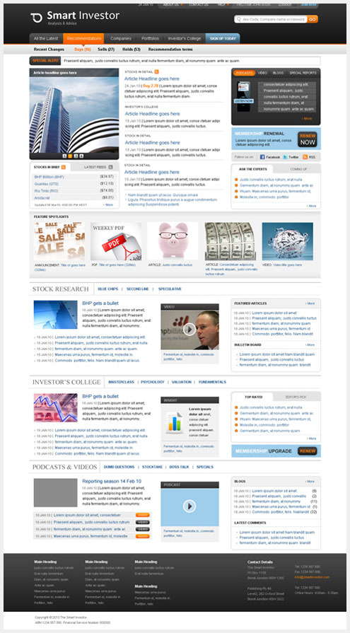 40��˧�����õ�PSD WEBģ����Դ