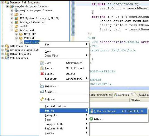 �� Lucene �ӽ� Web ����Ӧ�ó���Ŀ�����ת��