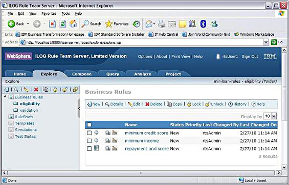  WebSphere ILOG JRules  IBM Content Manager Enterprise Edition