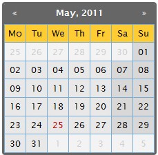 DatePicker - 日期取舍插件