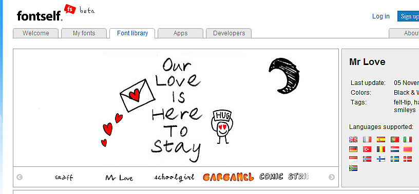 自定义字体 (暂不支持汉语言)