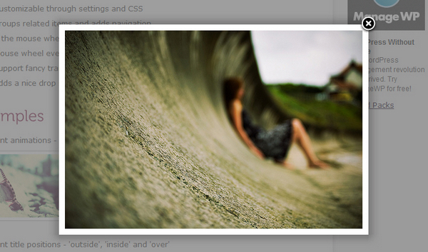 分享30个绝佳 jQuery Lightbox 效果插件