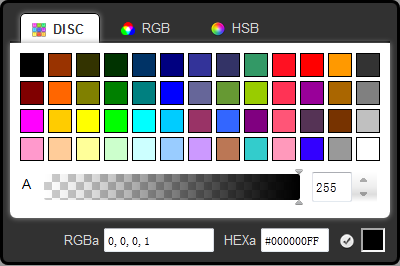 一个简略的颜色选择器控件