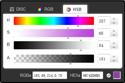 一个简略的颜色选择器控件