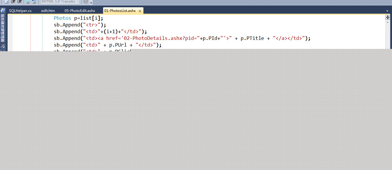 ASP .net(相片列表详细功能演示)