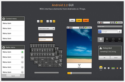 60个超适用华丽的GUI PSD设计包