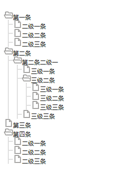 jquery 初始实现树形菜单