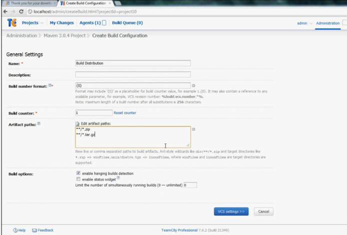 点击查看上一张 使用Team City怎么创建一个简单的项目