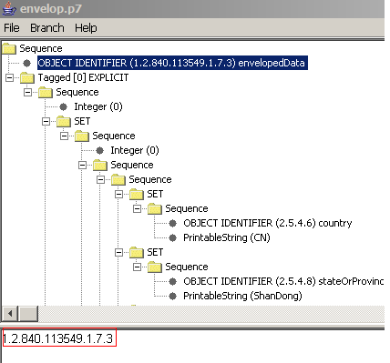 p7构造的数字信封