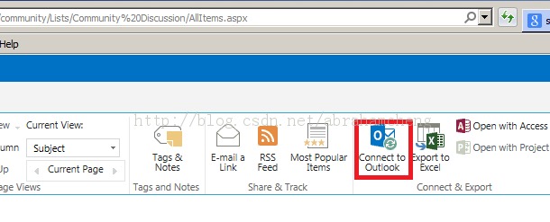 SharePoint 2013 ۰б"Connect to Outlook" ý