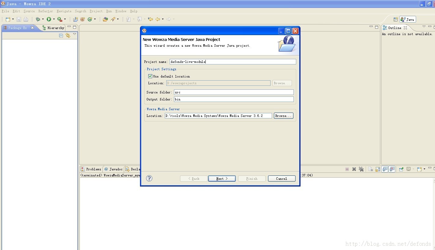 使用 Wowza IDE 开发第一个 Wowza 服务器扩张应用 - 监控直播频道