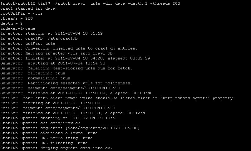 nutch集群,威力很大,哈哈哈!