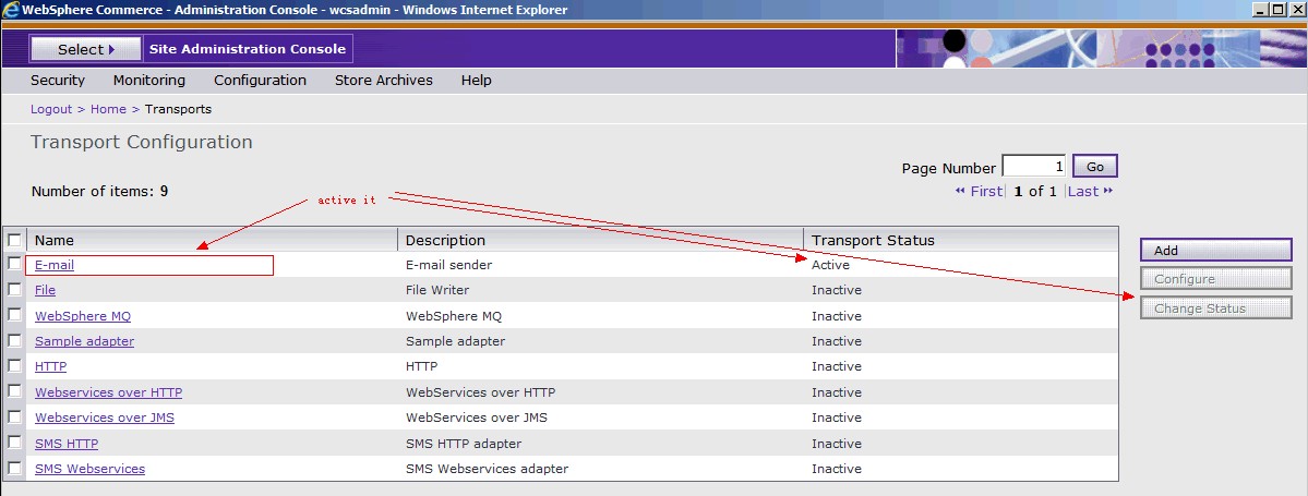 WCS 配备邮件消息发送