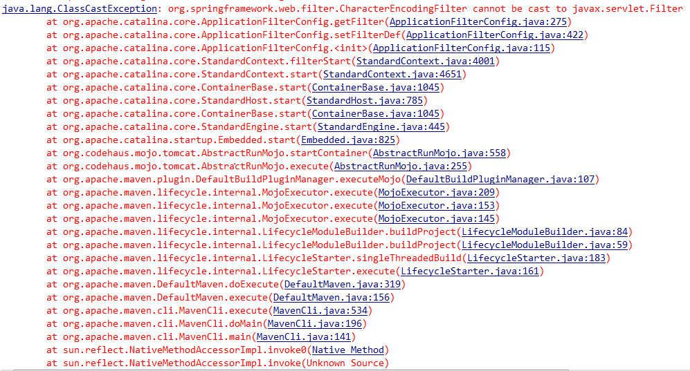 Tomcatִjava.lang.ClassCastException