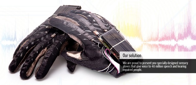 enabletalk2 乌克兰学生团EnableTalk特制手语翻译手套