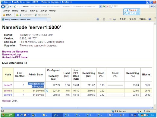 hadoop日常维护,备份、回复、增加移除节点