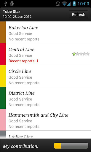 Tube Star:实时更新伦敦地铁交通景况