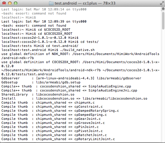 MacͣAndroid NDKCocos2d-xEclipseCocos2dXԴTestsDemoĿ
