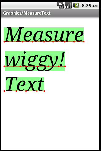 Android ApiDemosʾ(68):Graphics->MeasureText