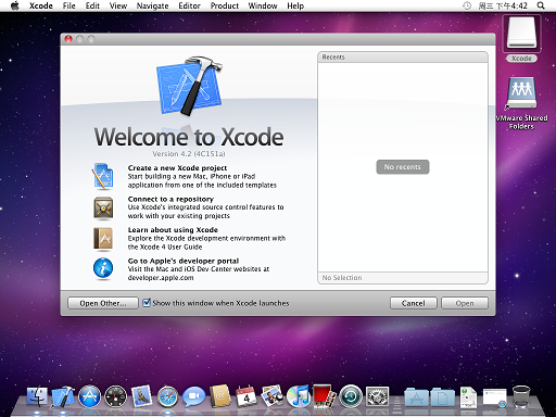 AMDWIN7´IOS(mac 10.6.8 + xcode 4.2)