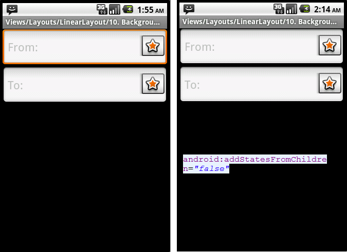 Android ApiDemosʾ(150):Views->Layouts->LinearLayout->10. Background Image