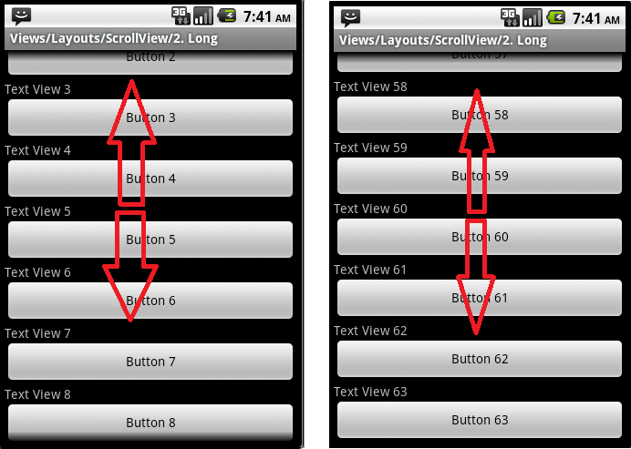 Android ApiDemosʾ(154):Views->Layouts->ScrollView->2. Long