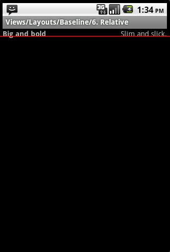 Android ApiDemosʾ(138):Views->Layouts->Baseline->6. Relative