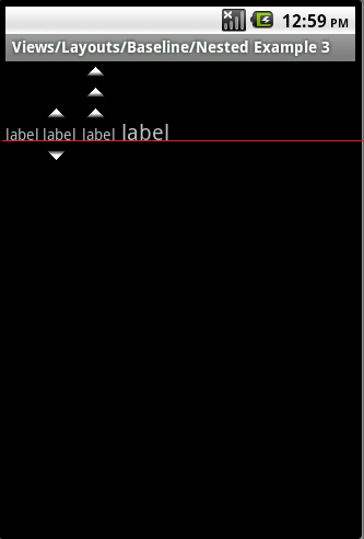 Android ApiDemosʾ(140):Views->Layouts->Baseline->Nested Example 3