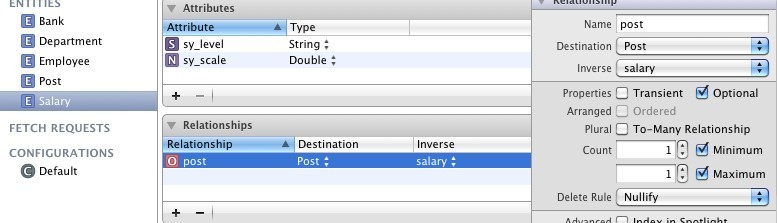 IOS CoreData 多表查询(上)