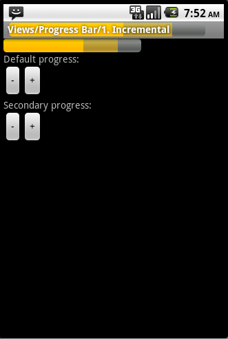 Android ApiDemosʾ(182):Views->Progress Bar->1. Incremental