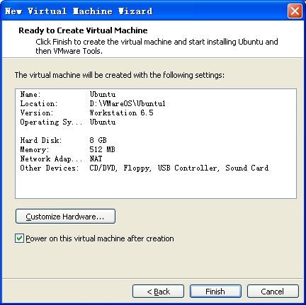 VMwareӲװUbuntu 8.04 LTS ϸͼ
