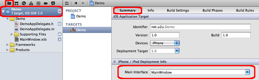 תݶiOSͼĲ(XCode4.2,Empty ApplicationûXIB/Storyboardļй)