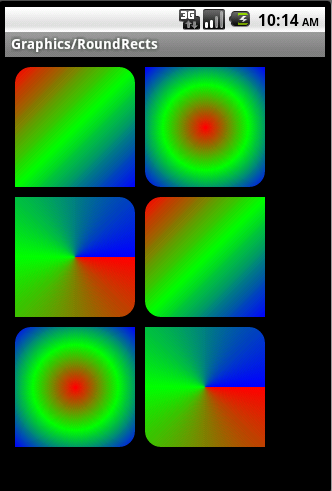 Android ApiDemosʾ(77):Graphics->RoundRects