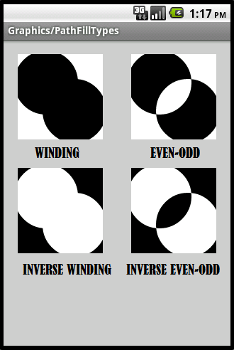 Android ApiDemosʾ(70):Graphics->PathFillTypes
