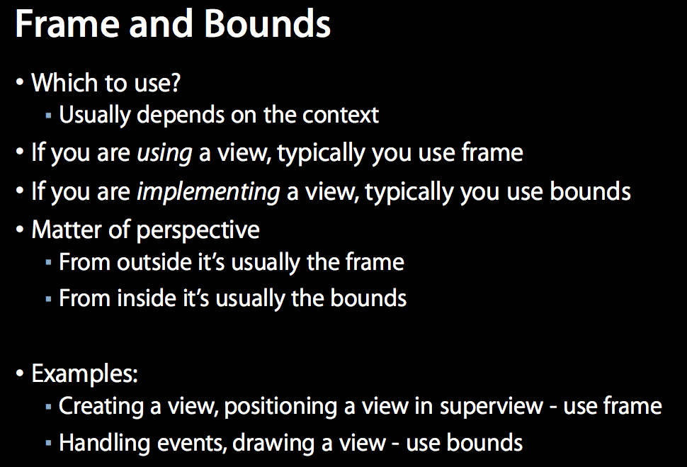 תiOS frame  bounds Ĳϵ