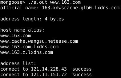 gethostbynamestruct hostent