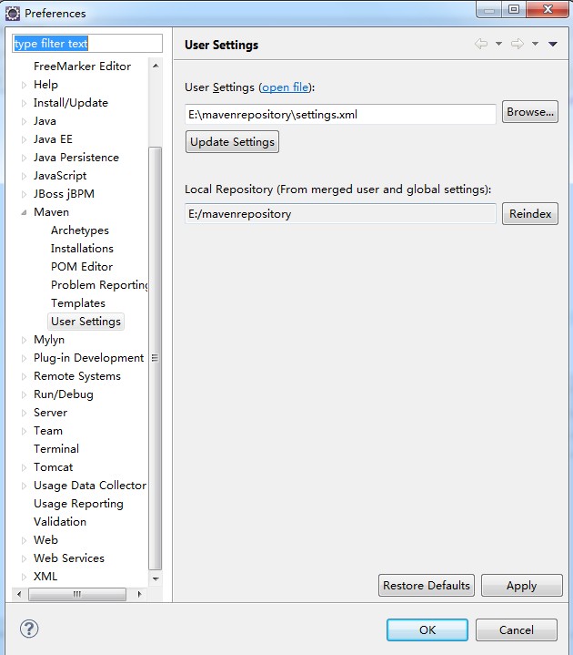 Maven 批改本地存储库位置