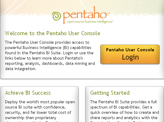 pentaho开源商业智能平台的筹建(2)