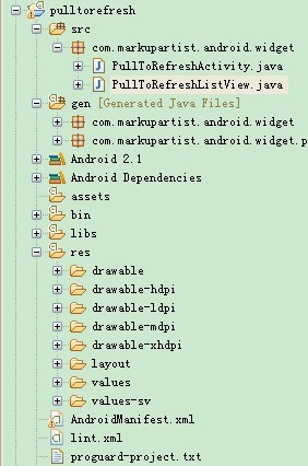 开源项目之Android 向上刷新列表