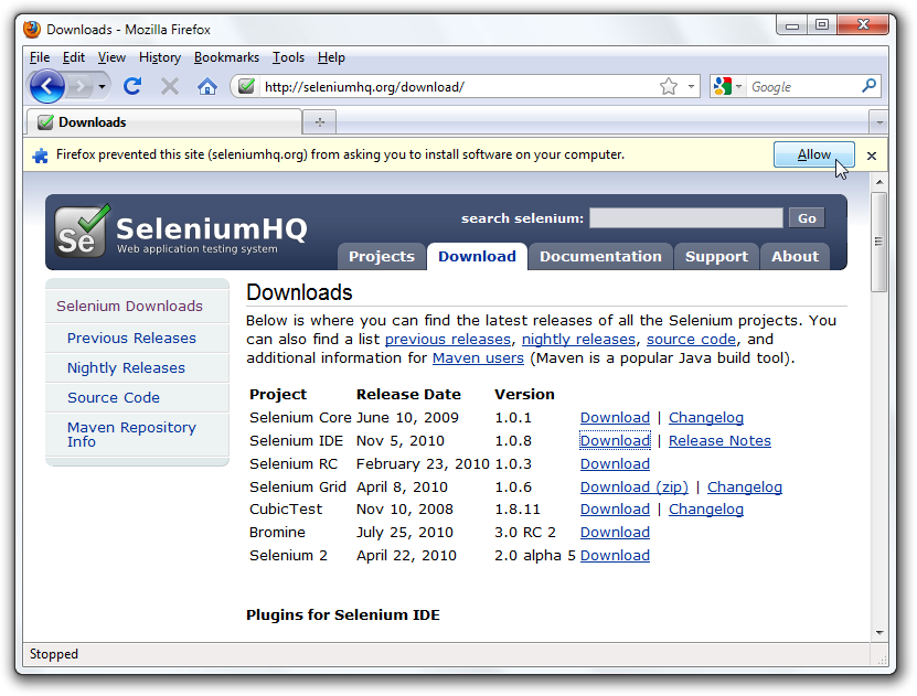 Seleniumûָ -  Selenium IDE[һ]