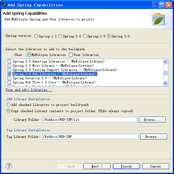 Spring 3.0 + Struts 1.3 + Hibernate 3.3 框架调整小结