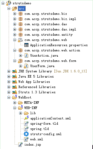 Spring 3.0 + Struts 1.3 + Hibernate 3.3 框架调整小结