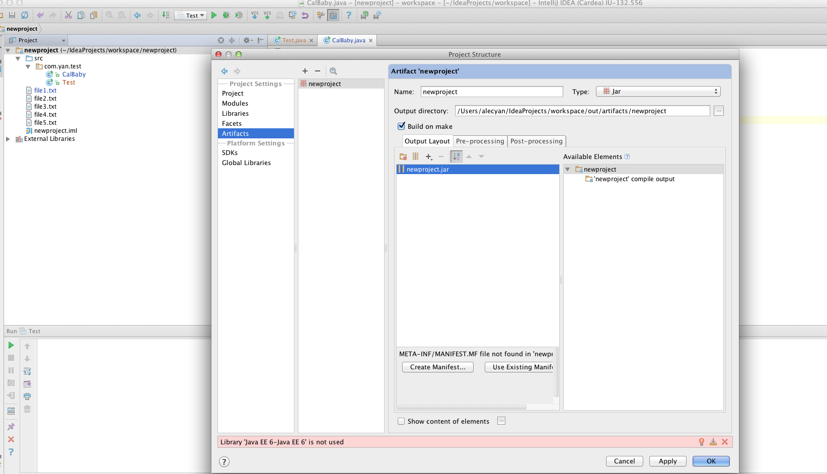 mac停idea的使用之java工程打包生成jar篇