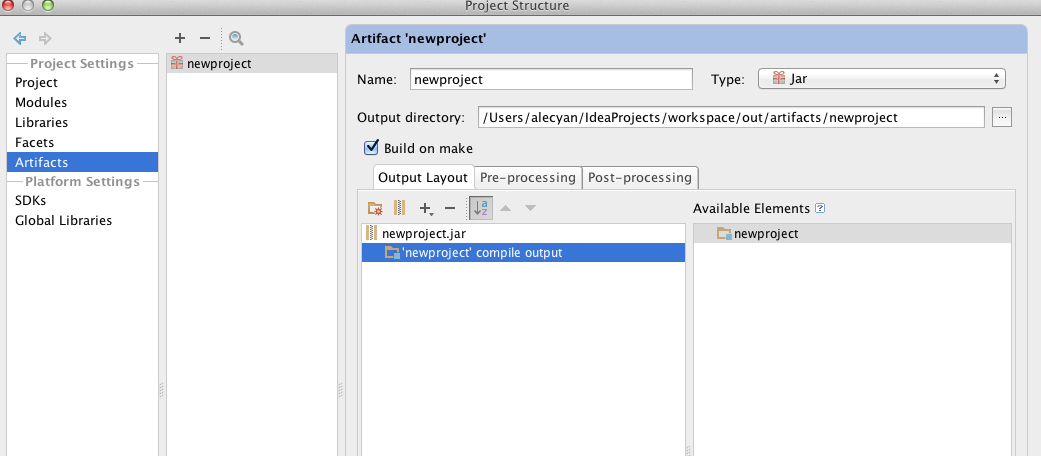 mac停idea的使用之java工程打包生成jar篇