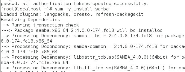 WIN7+VMWARE+fedora18 sambaĳｨ