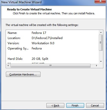 VMvare Workstation 9.0上安装Fedora 17图文教程(一)——虚拟机的创建与编辑