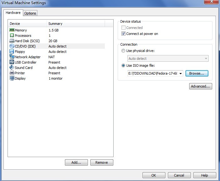 VMvare Workstation 9.0上安装Fedora 17图文教程(一)——虚拟机的创建与编辑