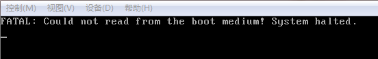 ޲ VirtualBox: Fatal: Could not read from Boot Medium! System Halted ʩ